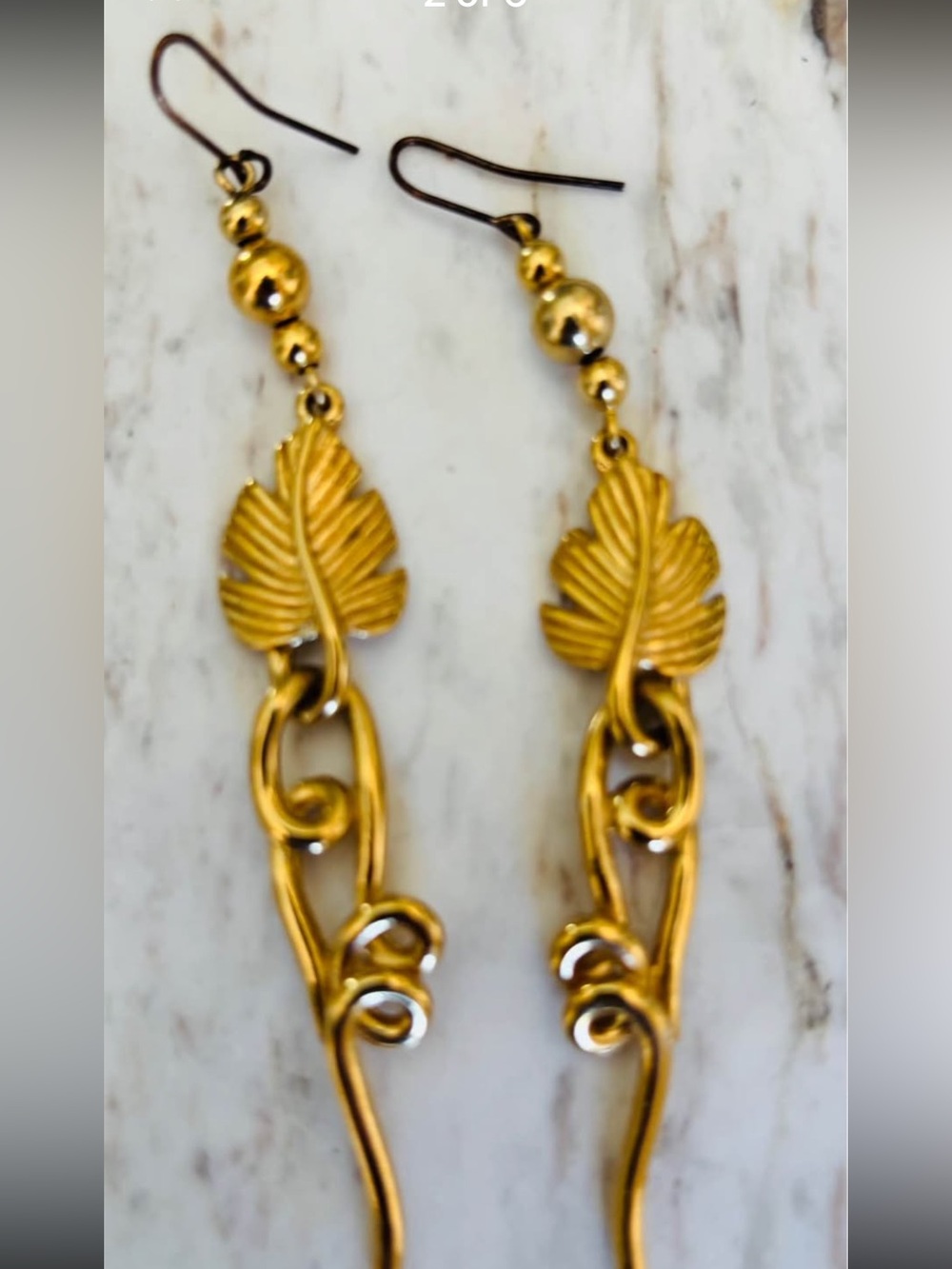 Givenchy Vintage Gold Dangle Earrings